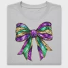Mardi Gras Sequin Bow DTF Transfer
