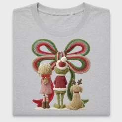 Christmas Crochet Bow DTF Transfer