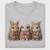 Puffy Yarn Bunny Trio DTF Transfer