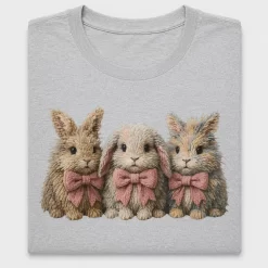 Puffy Yarn Bunny Trio DTF Transfer