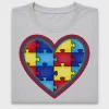 Autism Awareness Puzzle Heart DTF Transfer