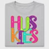 Neon Huskies Mascot DTF Transfer