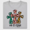 He Is Risen Leopard Cross DTF Transfer
