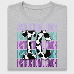 Instructional Coach Cow Print DTF Transfer