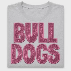 Bulldog Pink Glitter DTF Transfer