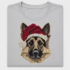 Santa German Shepherd DTF Transfer