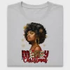 Afro Woman Christmas DTF Transfer