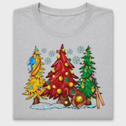 Christmas Baseball Softball Tree DTF Transfer