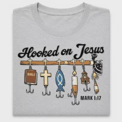 Hooked on Jesus Christian Fishing DTF Transfer