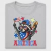 Patriotic Raccoon Fourth of July DTF Transfer