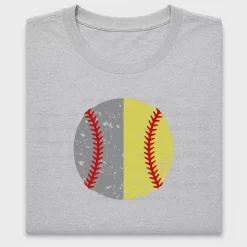 Grunge Baseball Softball Split DTF Transfer