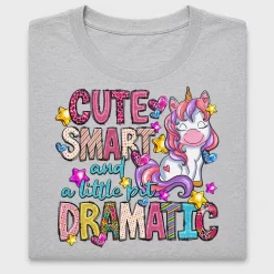 Cute Smart Dramatic Unicorn DTF Transfer