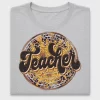 Leopard Sunflower Teacher DTF Transfer