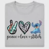 Peace Love Stitch DTF Transfer