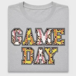 Game Day Leopard Baseball DTF Transfer