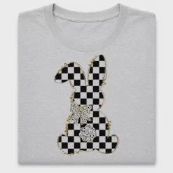 Retro Checkered Bunny DTF Transfer