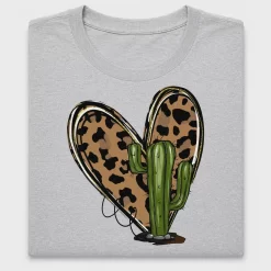 Leopard Heart Cactus DTF Transfer