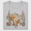 Western Cow Skull Cactus DTF Transfer