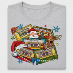 Retro Christmas Cassette Tapes DTF Transfer