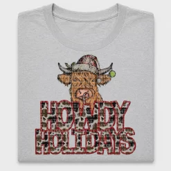 Howdy Holidays Highland Cattle DTF Transfer