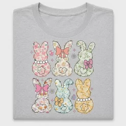 Floral Easter Bunny DTF Transfer Design