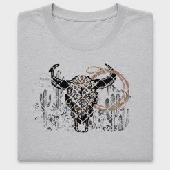 Western Cow Skull Leopard DTF Transfer