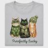 Purrfectly Lucky St Patricks Day Cats DTF Transfer
