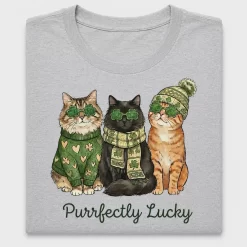 Purrfectly Lucky St Patricks Day Cats DTF Transfer