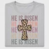 He Is Risen Leopard Cross DTF Transfer