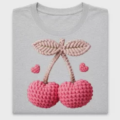 Yarn Cherry Heart DTF Transfer