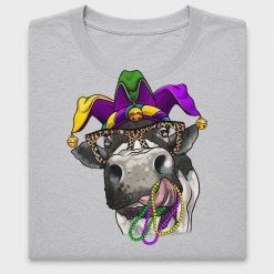 Mardi Gras Cow DTF Transfer