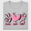 Peace Love Cure Breast Cancer Awareness DTF Transfer