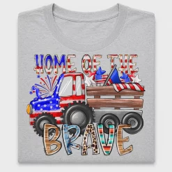 Home of the Brave Farm Truck DTF Transfer