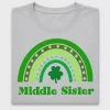 Middle Sister Rainbow Clover DTF Transfer