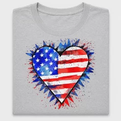 Fourth of July Heart Burst DTF Transfer