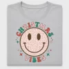 Retro Smiley Christmas Vibes DTF Transfer