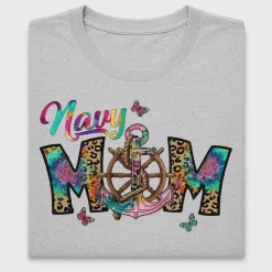 Navy Mom Anchor DTF Transfer