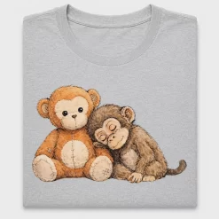 Watercolor Monkey & Teddy Bear DTF Transfer