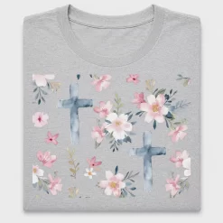 Floral Faith Cross DTF Transfer