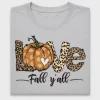 Love Fall Y'all Leopard Pumpkin DTF Transfer