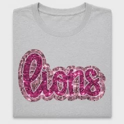 Pink Sequin Lions DTF Transfer