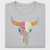 Boho Cow Skull Patchwork DTF Transfer