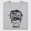 Mama Messy Bun Floral DTF Transfer