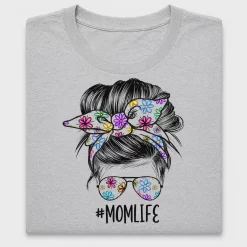 Mama Messy Bun Floral DTF Transfer