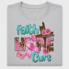 Faith Hope Cure Breast Cancer DTF Transfer