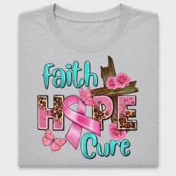Faith Hope Cure Breast Cancer DTF Transfer