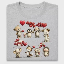 Whimsical Valentine Animals DTF Transfer