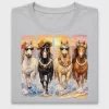 Preppy Summer Horses Beach DTF Transfer