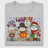 Happy Hallothanksmas Cat DTF Transfer