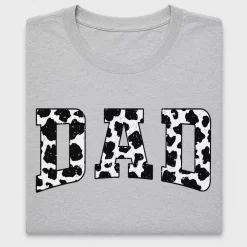 Distressed Cow Print Dad DTF Transfer